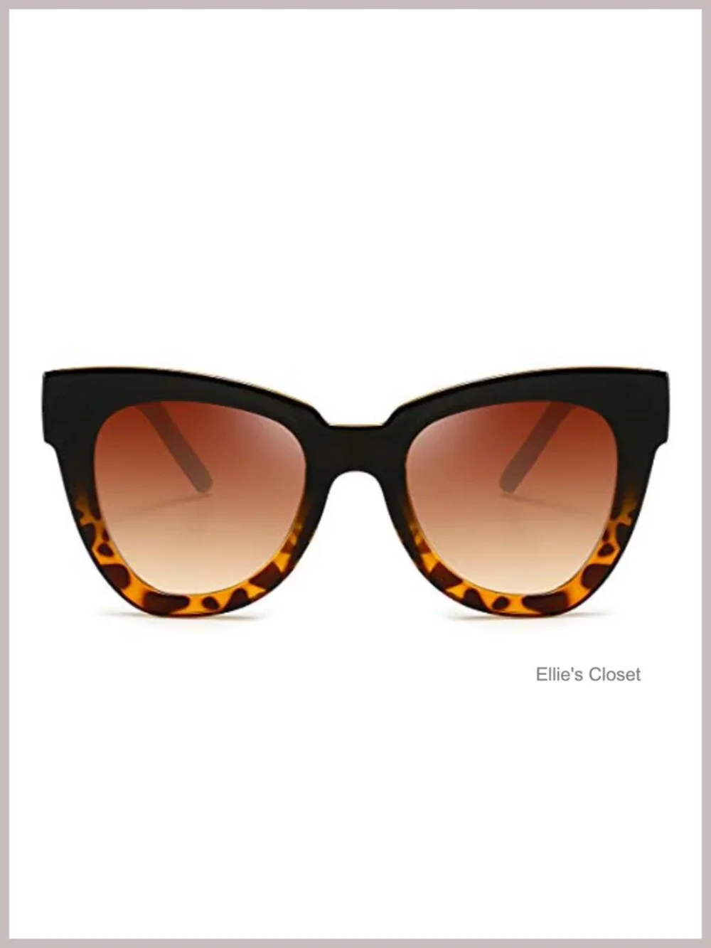 Oversized Cat Eye Sunglasses UV400 Acetate Square Frame